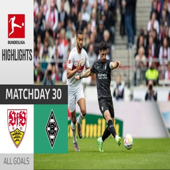 ดูไฮไลท์บุนเดสลีกา สตุ๊ตการ์ตพลิกล็อคชนะมึนเช่นกลัดบัค 2-1 สุดมันส์ที่ doolive4k.tv